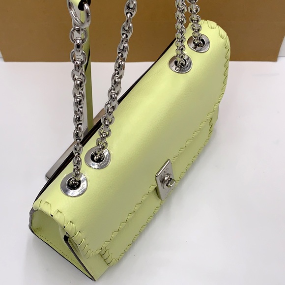 COACH NWT Lane Shoulder Bag With Whipstitch COLOR:
Silver/Pale Lime - Picture 10 of 16